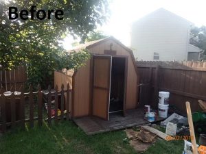 Shed removal before