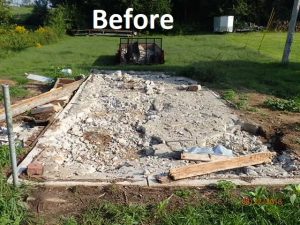 Concrete removal before